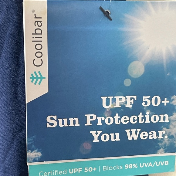 NWT Coolibar 50 spf Navy Swim Leggings - Picture 3 of 6